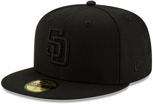 عصر جديد MLB 59FIFTY سان دييغو بادريس أسود على مجموعة أصلية سوداء جاهزة على قبعة بيسبول ميدانية in Kuwait
