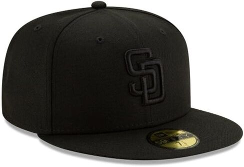 عصر جديد MLB 59FIFTY سان دييغو بادريس أسود على مجموعة أصلية سوداء جاهزة على قبعة بيسبول ميدانية in Kuwait