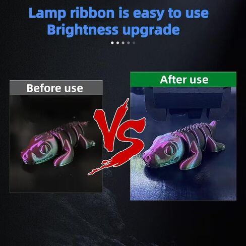 شريط إضاءة LED للطابعة ثلاثية الأبعاد 6500K عالي السطوع مع شريط إضاءة 380 مم (11.9 بوصة) وكابل 780 مم (30.7 بوصة)، شريط إضاءة 24 فولت سهل التركيب، مناسب لمختبر Bambu Lab A1 in Kuwait
