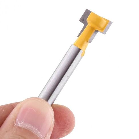 Router Madera 2pcs Yellow T-Slot Cutter Router Bit for 3/8'' & 1/2'' Cutting Edge 1/4'' Shank in Kuwait