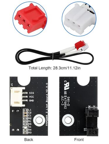 مستشعر Z-Axis وكابل لطابعة Flashforge AD5M/AD5M Pro/AD5X ثلاثية الأبعاد، قطع غيار لوحة PCB: وحدة مستشعر تسوية السرير التلقائي بمحرك Z Axis مع كابل توصيل in Kuwait