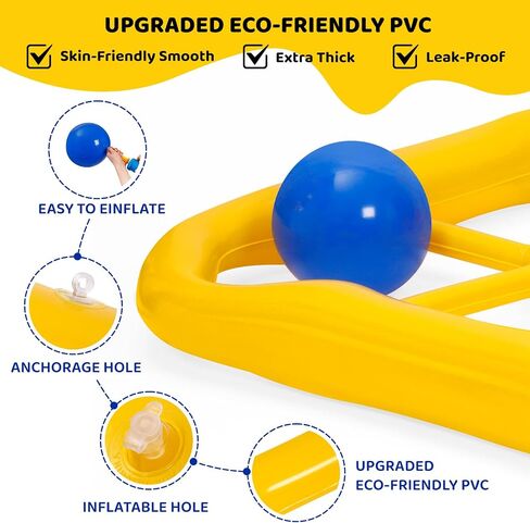Jumbo Pool Tic Tac Toe Game Floating Outdoor 10 Balls Inflatable Tic Tac Toe Pool Game Adults and Family for Kids Ages Toys in Kuwait