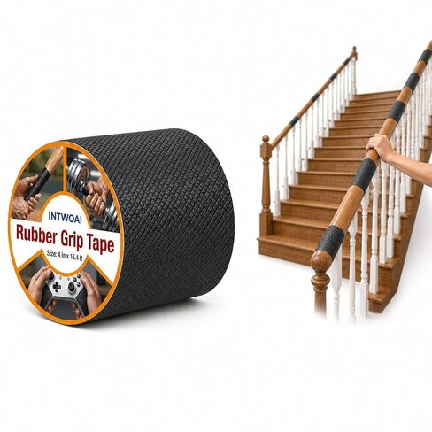 Rubber Grip Tape, Waterproof Anti Slip Tape with Strong Adhesive Back | for Tools, Improves Grip and Comfort (1 in x 16.4 ft) in Kuwait