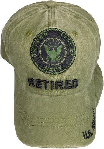 United States Navy Retired Olive Green Adjustable Embroidered Hat Cap CAP522BG - Officially Licensed in Kuwait