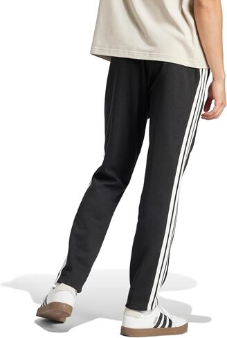 بنطال رجالي من adidas Essentials 3-Stripes مصنوع من الصوف بحاشية مفتوحة، أسود/أبيض، متوسط/طويل in Kuwait