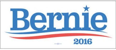 ION Graphics Bernie Sanders 2016 for President Bumper White Vinyl Sticker Decal Size: 3x8 Inches in Kuwait