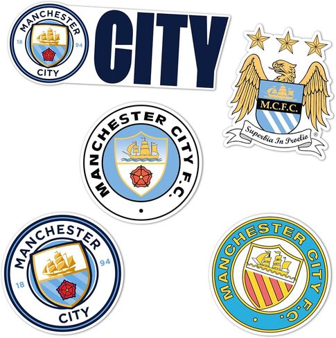 ملصق مانشستر سيتي مان سيتي MCFC ورقة من الفينيل لكرة القدم وكرة القدم الدوري الإنجليزي الممتاز لملصقات الكمبيوتر المحمول وزجاجة مياه وقصاصات السيارة (النوع 2-10) in Kuwait