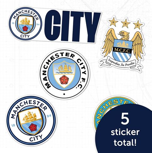 ملصق مانشستر سيتي مان سيتي MCFC ورقة من الفينيل لكرة القدم وكرة القدم الدوري الإنجليزي الممتاز لملصقات الكمبيوتر المحمول وزجاجة مياه وقصاصات السيارة (النوع 2-10) in Kuwait