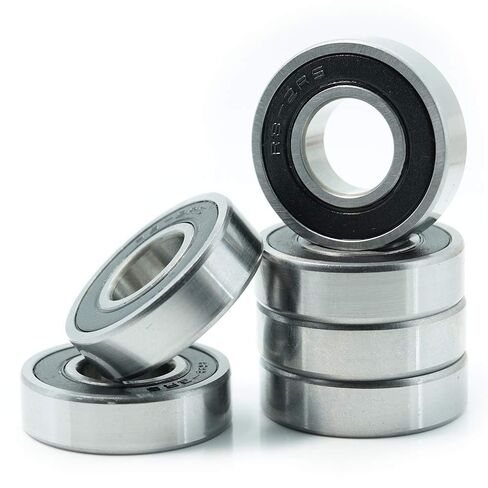 R8-2RS Deep Groove Ball Bearing, Inch Size 1/2" x1-1/8 x5/16, Precision Chrome Steel Material, Pick with 6 PCS R8RS Bearings for Wheelchair Grinder Wheel or Stroller Motor in Kuwait