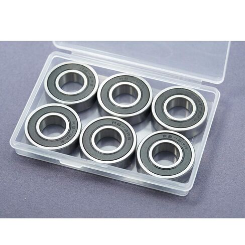 R8-2RS Deep Groove Ball Bearing, Inch Size 1/2" x1-1/8 x5/16, Precision Chrome Steel Material, Pick with 6 PCS R8RS Bearings for Wheelchair Grinder Wheel or Stroller Motor in Kuwait