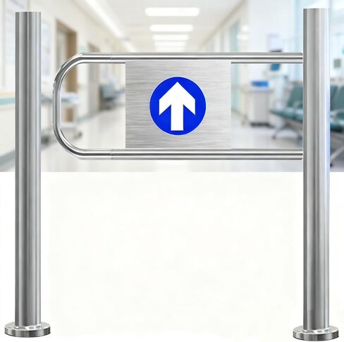 Automatic Rebound Swing Gate, Pedestrian BER, Universal Safe Gate for Markets, One-Way Stainless Steel Door, Manual 90° Open with Hand Push for Libes and Par,Color-80cm/31.5in in Kuwait