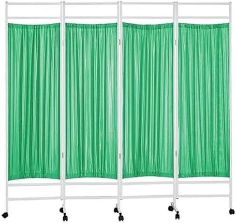Portable Privacy Screen Room Divider - 6ft Medical Folding Partition on Wheels for Clinics & Hospitals - Removable Brown Vertical Divider for Patient Privacy & Comfort in Kuwait