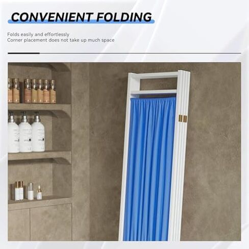 Portable Privacy Screen Room Divider - 6ft Medical Folding Partition on Wheels for Clinics & Hospitals - Removable Brown Vertical Divider for Patient Privacy & Comfort in Kuwait