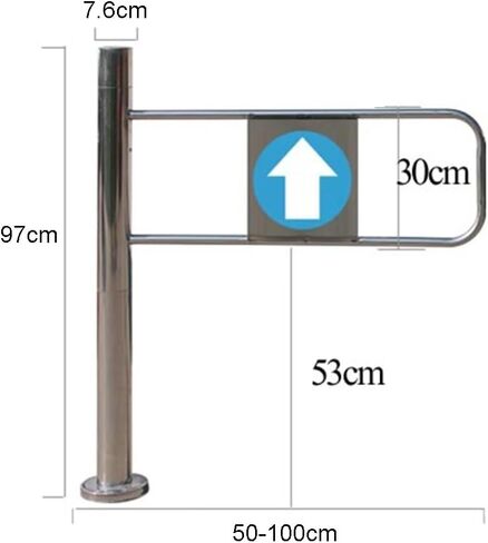 Universal Metal Swing Safe Gate for Markets & Warehouses, Automatic Entry Gate for Libes & Stores,Silver-r-80x97cm in Kuwait