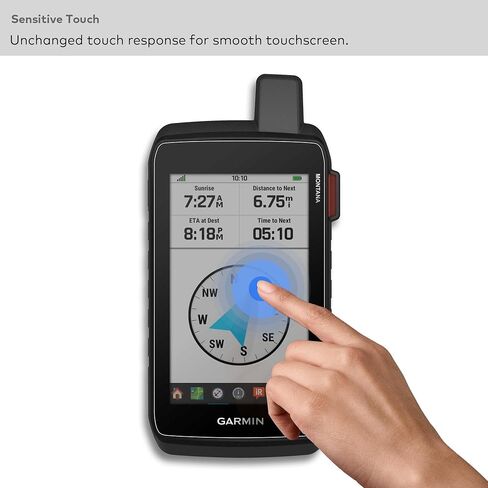 [عبوة من 3 قطع] حافظة سيليكون INNOSURE (برتقالي) ×1، واقي شاشة من الزجاج المقوى الشفاف وغير اللامع ×2، لـ Garmin Montana 700 700i 710 710i 750i 760i، مضاد للسقوط، مضاد للكهرباء الساكنة، غير قابل للانزلاق، متين in Kuwait