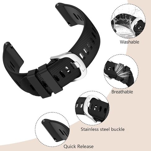 4 قطع من السوار متوافقة مع Garmin Venu 3/2 Forerunner265/255 Vivoactive 4 45 ملم، أربطة سيليكون سريعة الفك للرجال والنساء in Kuwait