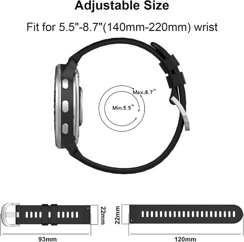 4 قطع من السوار متوافقة مع Garmin Venu 3/2 Forerunner265/255 Vivoactive 4 45 ملم، أربطة سيليكون سريعة الفك للرجال والنساء in Kuwait