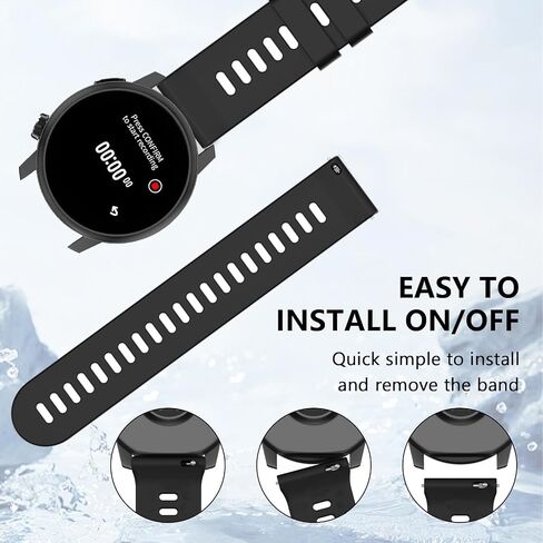 4 قطع من السوار متوافقة مع Garmin Venu 3/2 Forerunner265/255 Vivoactive 4 45 ملم، أربطة سيليكون سريعة الفك للرجال والنساء in Kuwait