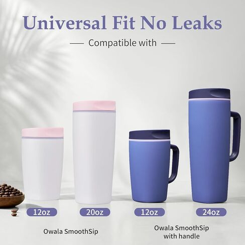 6 قطع بديلة من الحشية المطاطية المتوافقة مع Owala Smoothsip Slider | استبدال حلقة Owala المصنوعة من السيليكون الآمن غذائيًا، يناسب منزلق Owala SmoothSip 12oz 20oz 24oz، مناسب للقهوة والمشروبات in Kuwait
