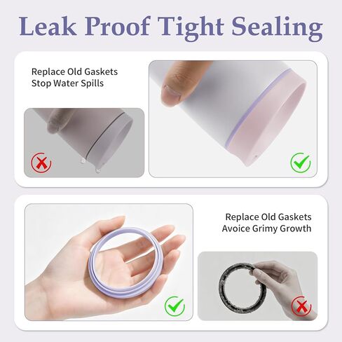 6 قطع بديلة من الحشية المطاطية المتوافقة مع Owala Smoothsip Slider | استبدال حلقة Owala المصنوعة من السيليكون الآمن غذائيًا، يناسب منزلق Owala SmoothSip 12oz 20oz 24oz، مناسب للقهوة والمشروبات in Kuwait