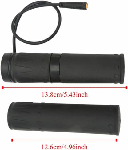 Electric Bike Twist Throttle Grip Rubber Speed Control Handlebar with Water Proof Plug for E-Bikes (Black, 22.2mm Diameter)‌ in Saudi Arabia