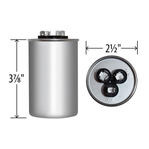 الولايات المتحدة الأمريكية 45/5 MFD 440/370V مكثف مزدوج دائري # 14288 in Kuwait