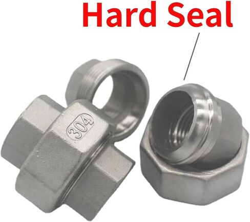 1 "NPT أنثى ذكر المقبس الاتحاد المقرنة 304 316 ماسورة من الفولاذ المقاوم للصدأ تركيب موصل (BSPT SS304 F-F، PTFE SEAL_1") in Kuwait