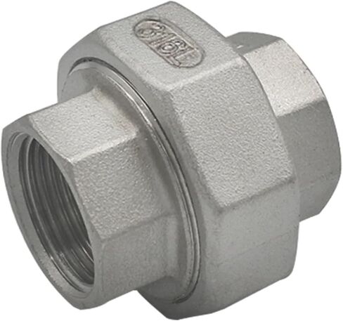 1 "NPT أنثى ذكر المقبس الاتحاد المقرنة 304 316 ماسورة من الفولاذ المقاوم للصدأ تركيب موصل (BSPT SS304 F-F، PTFE SEAL_1") in Kuwait