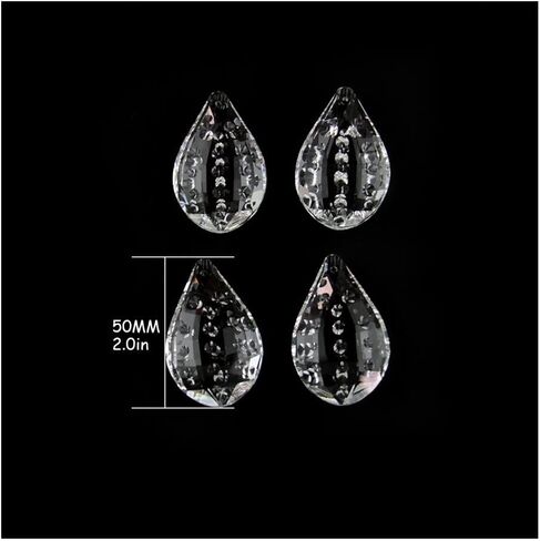 10pcs 50mm Clear Different Shape Prism Glass Lamp Pendant Chandeliers Drops Crystals Lighting Lamp Replacement Parts(7) in Kuwait