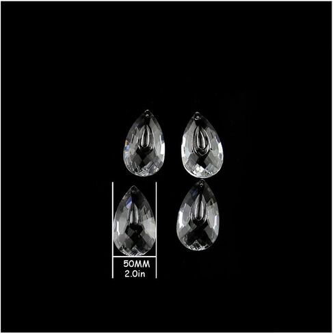 10pcs 50mm Clear Different Shape Prism Glass Lamp Pendant Chandeliers Drops Crystals Lighting Lamp Replacement Parts(7) in Kuwait