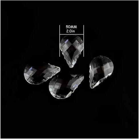 10pcs 50mm Clear Different Shape Prism Glass Lamp Pendant Chandeliers Drops Crystals Lighting Lamp Replacement Parts(7) in Kuwait