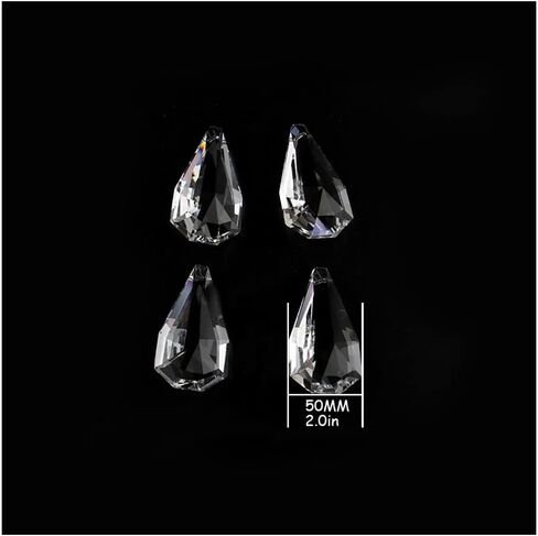 10pcs 50mm Clear Different Shape Prism Glass Lamp Pendant Chandeliers Drops Crystals Lighting Lamp Replacement Parts(7) in Kuwait