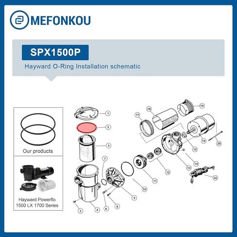 غطاء مصفاة SPX1500P على شكل حرف O لسلسلة Power-Flo 1500، LX، سلسلة 1700 فوق مضخة الأرض ومضخات TurboFlo (4/عبوة) in Kuwait