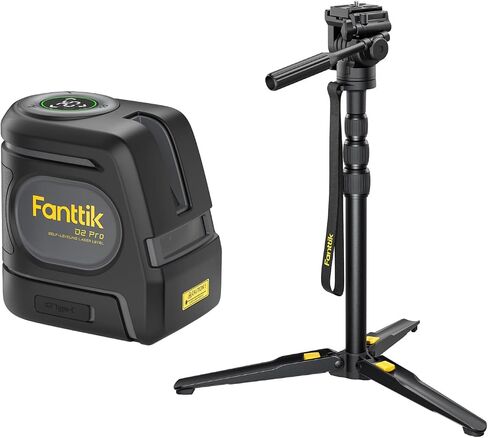 Fanttik D2 Pro Green Laser Level with 43.2" Tripod, Self-Leveling Green Cross Line Laser with LED Display, Type-C Rechargeable, 130° Vertical Beam Spread Cover in Kuwait