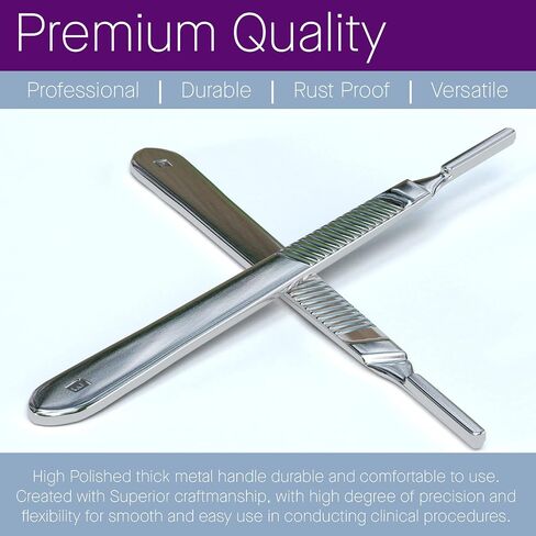 حزمة من 2 مقابض مشرط #3 + مجموعة شفرات 10r Dermaplaning مجموعة شفرات 10r in Kuwait