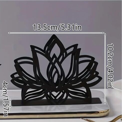 1 قطعة حامل مناديل أسود أنيق تصميم من الحديد المطاوع يتميز بزخارف موزعات المناديل الورقية كونترتوب in Kuwait