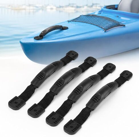 4 Pack Kayak Carry Handles for Wilderness Systems Pungo 120 2019-2026, Ergonomic Non-Slip Grip Pull Handle with Heavy Duty Webbing & Mount Base Easy Install in Saudi Arabia
