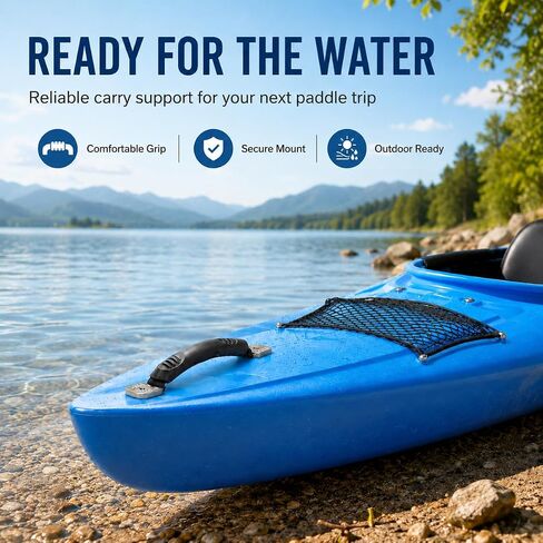 4 Pack Kayak Carry Handles for Wilderness Systems Pungo 120 2019-2026, Ergonomic Non-Slip Grip Pull Handle with Heavy Duty Webbing & Mount Base Easy Install in Saudi Arabia