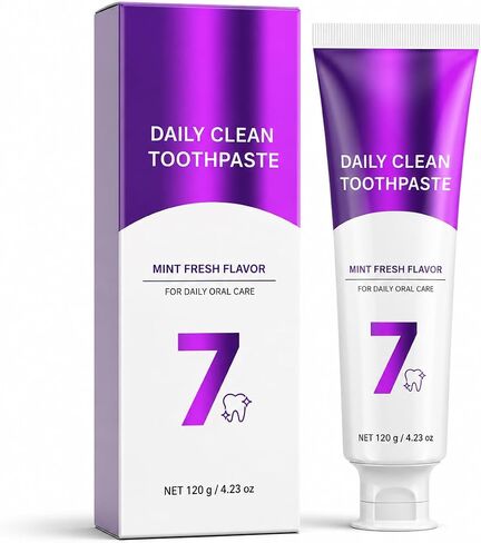 Daily Clean Toothpaste, Mint Fresh Flavor Toothpa ste for Adults, 120g / 4.23 oz Cream Tootpas te (3PCS Daily Clean Toothpaste 120g) in Kuwait