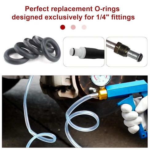 12 PCS Replacement O-Rings for 1/4 inch Fittings,Quick-Release Fittings O-Rings Rubber Small Compatible with Leluv Cylinder Tube in Kuwait