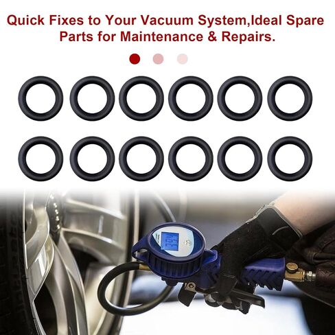 12 PCS Replacement O-Rings for 1/4 inch Fittings,Quick-Release Fittings O-Rings Rubber Small Compatible with Leluv Cylinder Tube in Kuwait