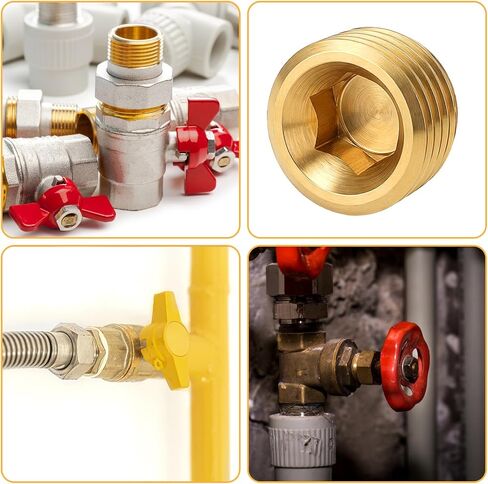 1/4 NPT ذكر قابس الأنابيب النحاسية 10 قطعة، قابس سداسي غارق مع خيط مقبس سداسي داخلي، لإغلاق نهاية الأنابيب والتجهيزات in Kuwait