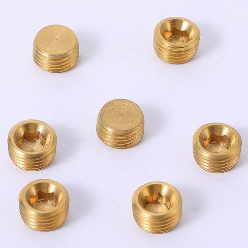 1/4 NPT ذكر قابس الأنابيب النحاسية 10 قطعة، قابس سداسي غارق مع خيط مقبس سداسي داخلي، لإغلاق نهاية الأنابيب والتجهيزات in Kuwait