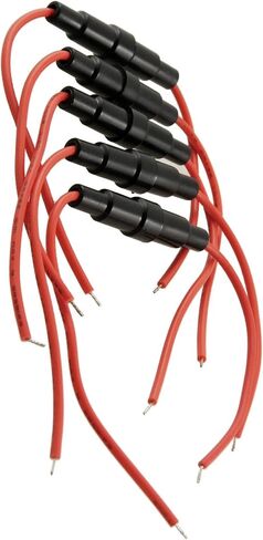 A11101300ux0008 5 x 20 mm AGC Fuse Holder Inline Screw Type W 22 AWG Wire (Pack of 5) Auto Accessories in Kuwait