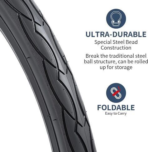 YUNSCM 2-PCS 20" Bike Tires 20x1.25/32-406 Compatible with Road Bike 20 x 1.25 Bicycle Tires(Y-1452) in Kuwait
