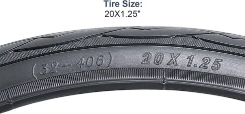 YUNSCM 2-PCS 20" Bike Tires 20x1.25/32-406 Compatible with Road Bike 20 x 1.25 Bicycle Tires(Y-1452) in Kuwait