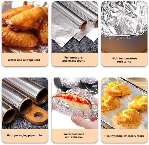 1 Roll Heavy Duty Aluminum Foil 12 Inch x 65 Ft For Grilling Baking Roasting Food in Kuwait