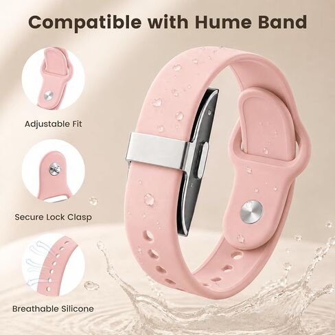 3 Pack Silicone Band Compatible with Hume Health Band, Adjustable Replacement Straps for Hume Band, Soft Sport Wristbands for Hume Health Tracker Women Men in Kuwait