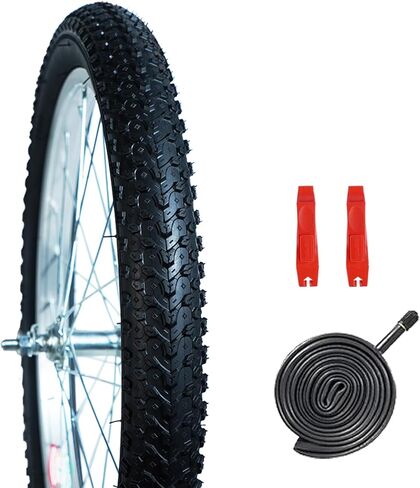 Mountain Bike Tires Repairment Set, 20/24/26/29 Bike Tires Plus Inner Tube and Levers, 30TPI Puncture, High Grip Knobby Design for On Off-Road Use in Kuwait
