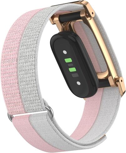 حزام VeveXiao مصنوع من النايلون متوافق مع Google Fitbit Air Band، حزام رياضي مسامي ممتص للعرق مع موصل إطار معدني للرجال والنساء - بدون متتبع in Kuwait